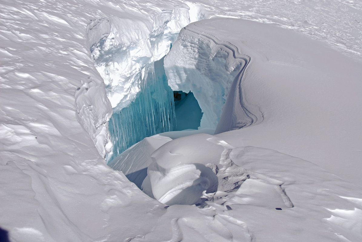 13 16 Crevasse Next To Path To Mera Peak Summit